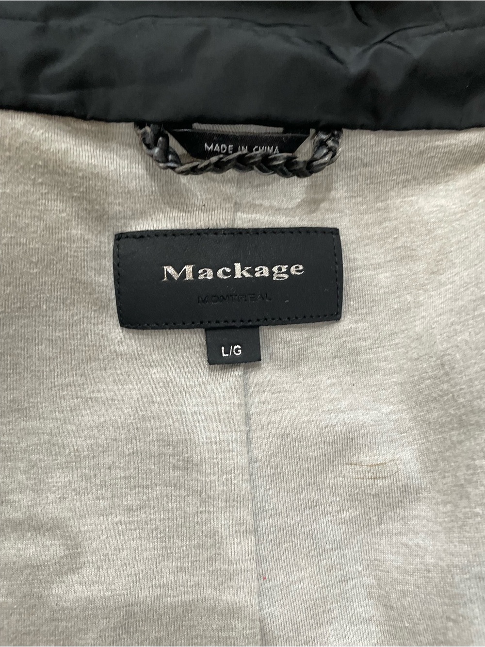 Mackage Black Hooded Trench Coat with Cinched Waist - Picture 5 of 10